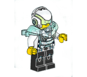 LEGO Agent Max Burns with White Shirt with Helmet and Armor Minifigure