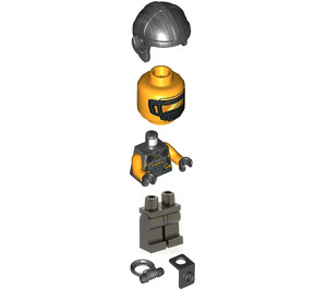 LEGO AIM Agent with Front Neck Bracket Minifigure