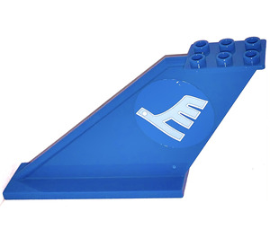 LEGO Aircraft Tail 12 x 2 x 5 with Blue airline logo bird Sticker (87614)