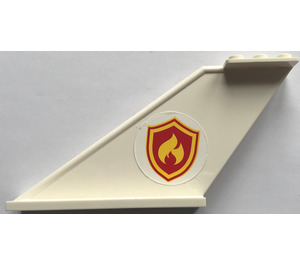 LEGO Aircraft Tail 12 x 2 x 5 with Fire Logo Sticker (87614)