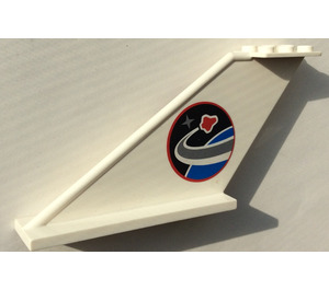 LEGO Aircraft Tail 12 x 2 x 5 with Space Center Logo (both sides) Sticker (18988 / 87614)