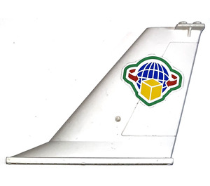 LEGO Aircraft Tail 2 x 12 x 8 with Rudder with Shipping Logo (Both Sides) Sticker (54094)