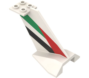 LEGO Aircraft Tail 4 x 7 x 4.3 with Emirates Logo Sticker (4867)