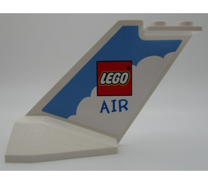 LEGO Coda dell'aereo 4 x 7 x 4.3 con LEGO Aria logo Adesivo (4867)