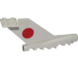 LEGO Aircraft Tail with Boeing 727 JAL Logo Stickers