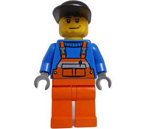 LEGO Flygplan Mechanic med Overall Minifigur