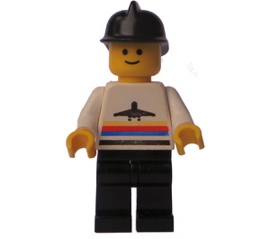 LEGO Airport Brandweerman met Zwart Helm  Minifiguur