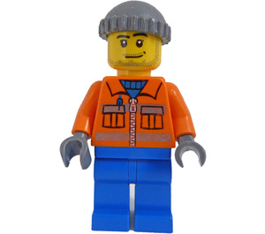 LEGO Airport Worker med Beanie Minifigur