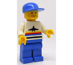 LEGO Airport Worker met Blauw Pet minifiguur