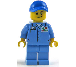 LEGO Airport worker mit Octan Jacket Minifigur