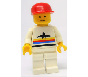 LEGO Airport Worker met Rood Pet en Wit Poten minifiguur