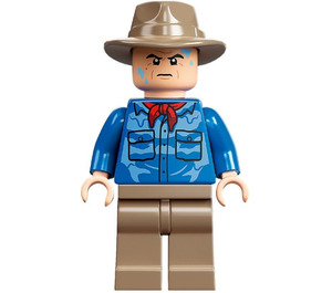 LEGO Alan Grant con Tostado oscuro Fedora Sombrero Minifigura