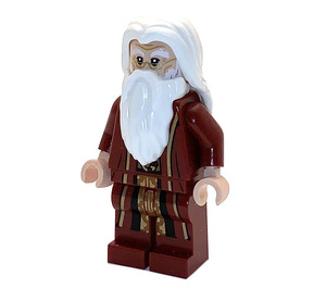 LEGO Albus Dumbledore med Mørkerød Robe og hvid Hår Minifigur