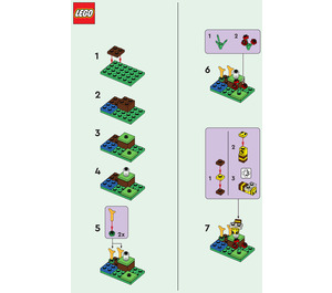 LEGO Alex, Baby Llama and Bee Set 662308 Instructions