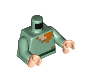 LEGO Alex Torso with Sand Green Arms and Light Flesh Hands (973 / 76382)
