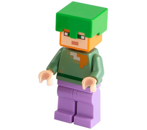 LEGO Alex with Medium Lavender Legs and Bright Green Helmet  Minifigure