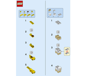 LEGO Alex with Ocelot and Sheep Set 662103 Instructions