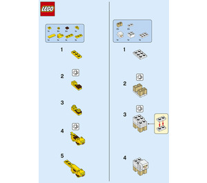 LEGO Alex with Ocelot and Sheep 662103 Instructies