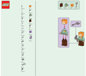 LEGO Alex mit Skelett und Skelett Pferd 662206 Instructions
