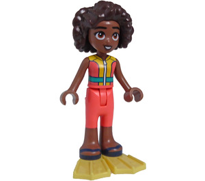 LEGO Aliya met Flippers Minifiguur