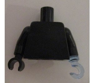 LEGO Alpha Team Minifig Torso with Black Arms and Black Right Hand and Transparent Medium Blue Hook on Left Arm (973)
