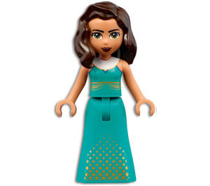 LEGO Amelia with Turquoise Dress with Gold Diamonds Minifigure