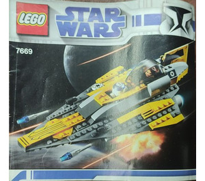 LEGO Anakin's Jedi Starfighter Set with Clone Wars White Box 7669-2 Instructions