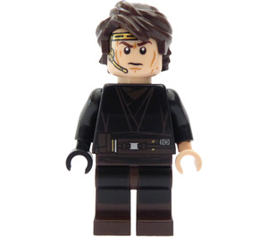 LEGO Anakin Skywalker jossa Dark Ruskea Jalat ja Kuulokkeet Minihahmo