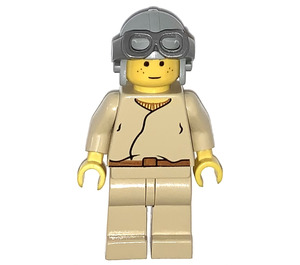 LEGO Anakin Skywalker met Licht Grijs Vliegenier Hoed Minifiguur