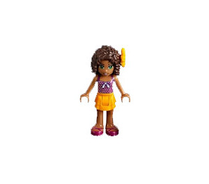 LEGO Andrea, Bright Licht Orange Layered Rock Minifigur