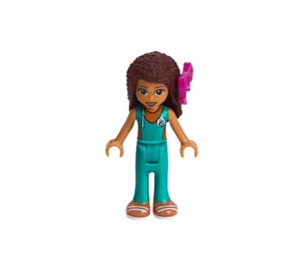 LEGO Andrea, Dunkles Türkis Wetsuit Minifigur