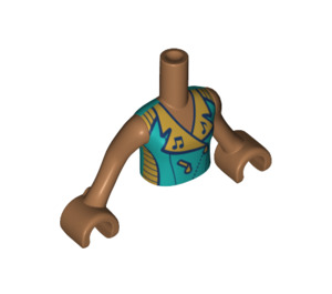 LEGO Andrea met Gold en Turquoise Muziek Top Friends Torso (92456)