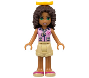 LEGO Andrea met Roze Vest en Neck Tie Minifiguur