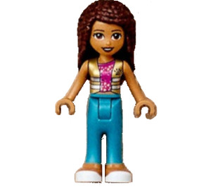 LEGO Andrea mit Lila und Gold oben Minifigur