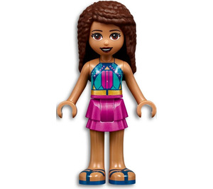 LEGO Andrea con Turquoise e Magenta Superiore Minifigure