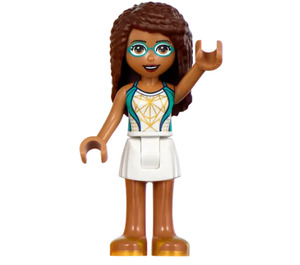 LEGO Andrea s Bílá a Gold Výstroj Minifigurka