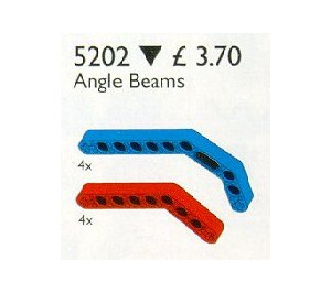 LEGO Angle Beams, rouge et Bleu 5202