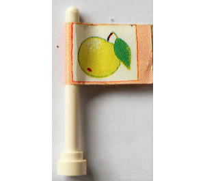 LEGO Antenna 1 x 4 with Apple Sticker with Rounded Top (3957)