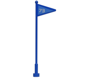 LEGO Antenna 1 x 8 with Flag with '73' Sticker (30322)