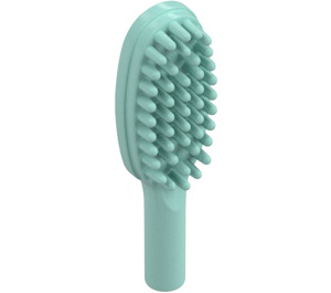 LEGO Aqua Hairbrush mit kurzem Griff (10mm) (3852)