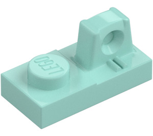 LEGO Aqua Scharnier Platte 1 x 2 Verriegelt mit Single Finger auf oben (30383 / 53922)