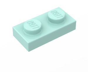LEGO Aqua assiette 1 x 2 (3023 / 28653)