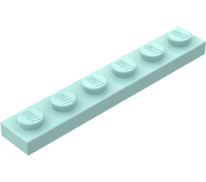 LEGO Aqua Plate 1 x 6 (3666)