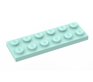 LEGO Aqua Plate 2 x 6 (3795)