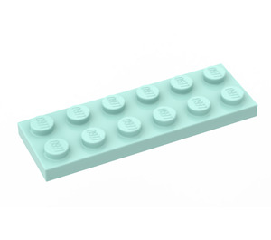 LEGO Aqua Platte 2 x 6 (3795)