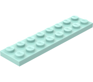 LEGO Aqua Plaat 2 x 8 (3034)