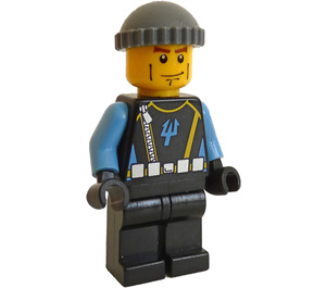 LEGO Aqua Raider mit Grau Kappe Minifigur