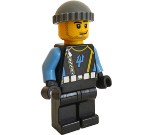 LEGO Aqua Raider with Gray Knitted Cap Minifigure