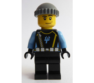 LEGO Aqua Raider met Grijs Gebreid Pet Minifiguur