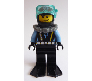 LEGO Aquabase Invasion Diver with Stubble Beard Minifigure